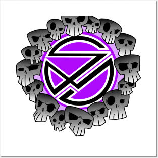 Sinister Motives skull purple Posters and Art